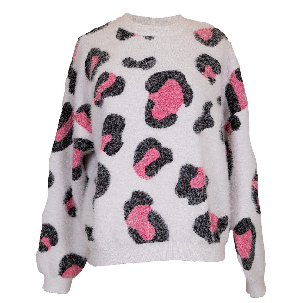SS Pink Cheetah Sweater - Kentucky Branded
