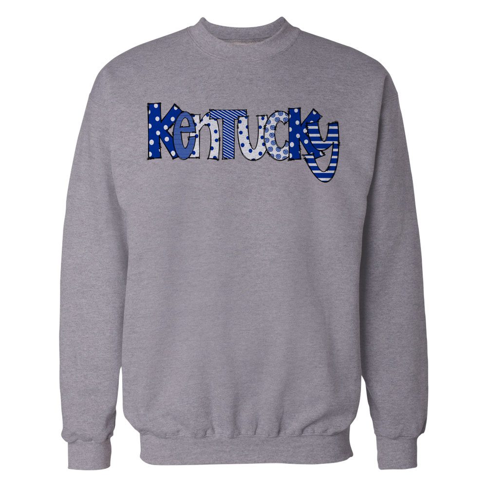 Patterned Kentucky Crew Fleece - Kentucky Branded