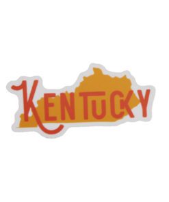 Orange Kentucky State Sticker