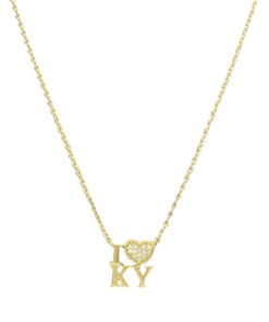 KY State Gold Pave Necklace