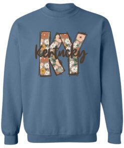 KY Brown Floral Initial Crew